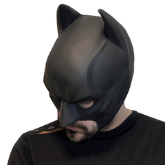 Máscara | Capacete do Batman de Vinil Estruturado - Modelo Acabamento Liso | a pronta-entrega - DC COMICS | Mascara Premium de Bruce Wayne para Fantasia Halloween Cosplay envio imediato a pronta-entrega