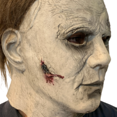 Máscara Premium Realista Michael Myers de látex edição de luxo - MODELO 1 - Filme Halloween com cabelo cobre toda a cabeça . Sexta-feira 13 Dia das Bruxas halloween cosplay fantasia de terror para coleção