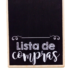 Quadro Preto de Madeira de Pendurar Recados | Lista de Compras - comprar online