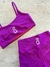 Conjunto Fitness Dupla Face Rosa com Laranja - short Box e top alcinha - comprar online