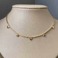 CHOKER CANUTILHO CORAÇÕES LISOS