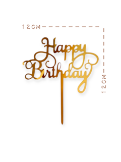 Topo Happy Birthday - 01 - comprar online