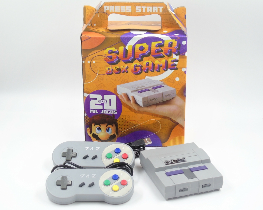 Vídeo Game Emulador Super Nintendo Mini com 94 jogos