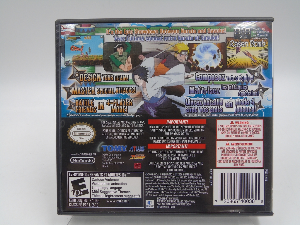  Naruto Shippuden: Naruto vs. Sasuke - Nintendo DS : Video Games