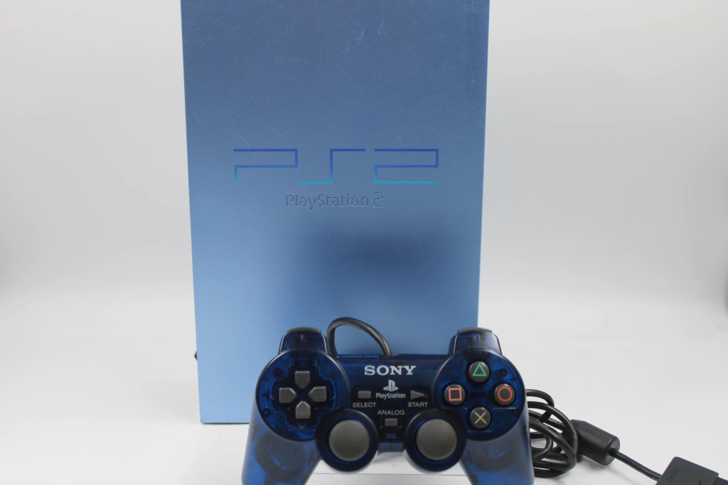 CONSOLE - PLAYSTATION 2 FAT OCEAN BLUE (JP VER.) (1)