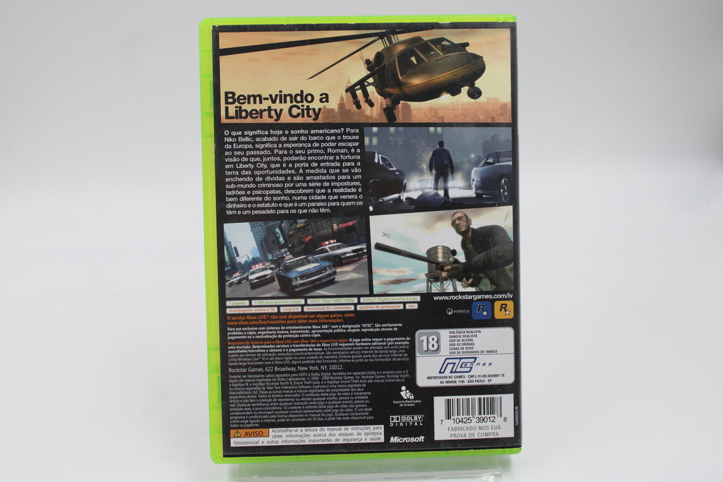 Jogo Gta 4 Xbox 360 Original Frete Grátis Envio Rápido