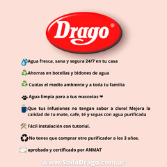 COMBO 24 MESES - Purificador de Agua MP70 + 1 FILTRO DE REPUESTO - Drago