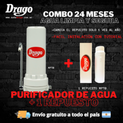 COMBO 24 MESES - Purificador de Agua MP70 + 1 FILTRO DE REPUESTO