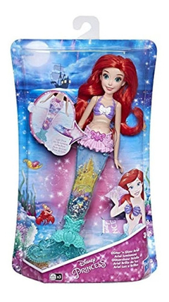 Princess Ariel Muñeca Con Luces, Cola De Sirena Con Agua - comprar online