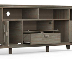 Imagen de Mueble Para Tv Con Estantes Y Cajón De Madera Color Gris.