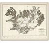 Mapa De Islandia 1901 Sin Marco Decoración Para El Hogar