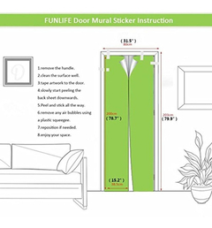 Vinilo Desmontable Para Puerta Tipo Mural (78.7 X 30.4'') en internet