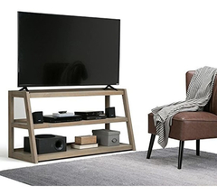 Mueble Para Tv Con Estantes De Madera Color Marrón. - comprar online