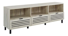 Mueble De Tv De Metal Y Madera Con Puertas Color Beige. - tienda online