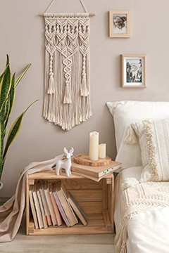 Mkono Macramé Tejido Para Colgar En La Pared Boho Home Chic en internet