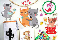 Pegatinas De Pared De Gato Para Niños Bebé De Vinilo - Danielle's Store