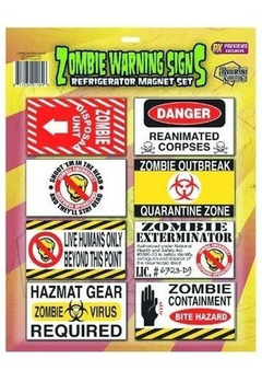 Imanes De Signos De Peligro De Zombie