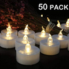 Paquete De 50 Velas Led Sin Llama Luces De Té Con Pilas