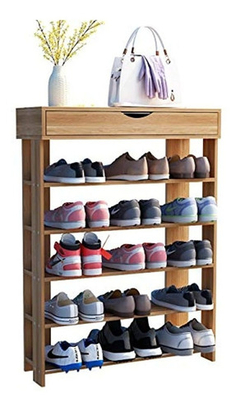 Organizador De Zapato De Madera Marrón, 5 Niveles