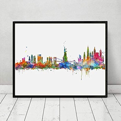 Ciudad De Nueva York Mapa Colgante De Pared - comprar online