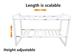 Imagen de Estantería Ampliable De Metal-plástico Blanco/2 Niveles