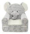 Adorable Silla Mono Suave Para Niños, Elefante Gris