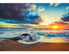 Wall26 - Hermoso Paisaje De Nubes Sobre El Mar, Sunrise Shot - comprar online