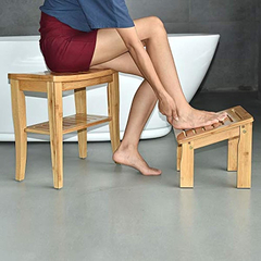 Toilettree Products - Banco De Madera De Bambú Con Estante - comprar online