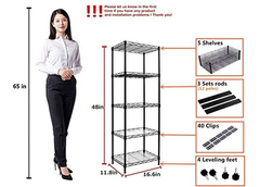 Yohkoh - Estantería De 5 Estantes De Metal Ajustable Para La en internet