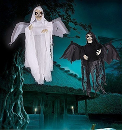 Esqueleto De Horror Colgante De Halloween Negro De 1.8 Pies - tienda online