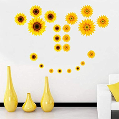 Pegatinas De Pared De Girasol Coloridas Margaritas 3d - Danielle's Store