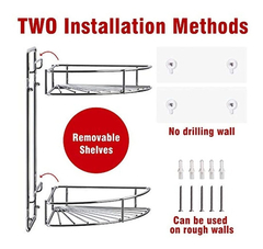 Estantería Para Ducha De 2 Niveles, Esquina Adhesiva en internet