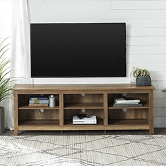 Mueble Para Tv Y 2 Mesas Auxiliares De Madera Color Marrón. en internet