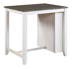 Juego De Comedor De Madera Color Gris Y Blanco/3 Piezas. - tienda online