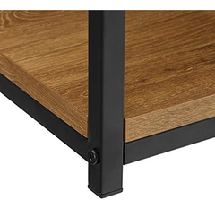 Mesa De Centro De Madera Y Metal Color Marrón 2 Niveles. - tienda online