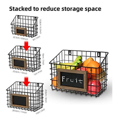 Imagen de Juego De 3 Cestas De Almacenamiento Para Colgar En La Pared