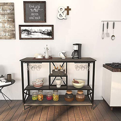 Mesa Lateral Multiusos De Madera Color Negro De 4 Niveles. - comprar online