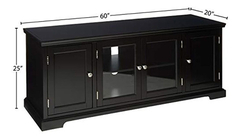 Mueble Para Tv De Madera Con Puertas, Color Negro - tienda online