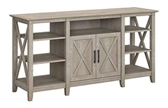 Mueble Para Tv Con Estante De Madera Color Gris.