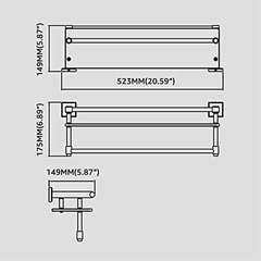 Iriber - Estante De Cristal Templado Con Barra Para Toalla Y - comprar online