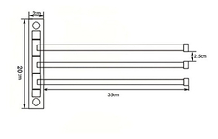 Sumnacon - Toallero De Pared Con Brazo Giratorio