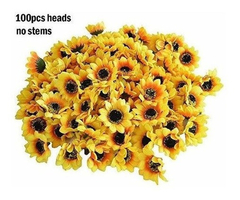 100 Cabezas De Girasol Artificiales De Seda - comprar online