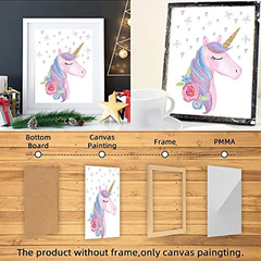 Lienzo Decorativo Para Pared, Diseño De Unicornio Arcoíris en internet