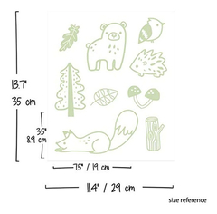 Vinilo Decorativo De Pared Para Bosque De Animales - Danielle's Store