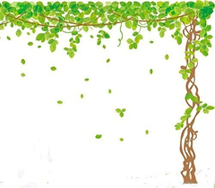 Vinilo Para La Pared Árbol Verde Grande - comprar online