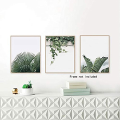 Lienzo Decorativo Para Pared, Diseño De Hojas Verdes en internet