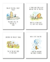 Winnie The Pooh Impresiones De Arte  conjunto De Cuatro