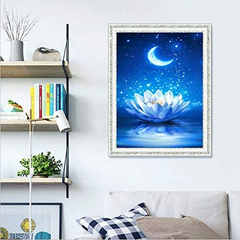 Luna Lotus Diamond Painting Dots - Pigpigboss 5d Full Drill - comprar online