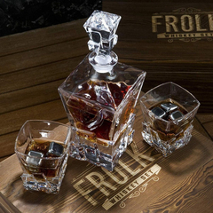 Imagen de Juego De Decantador Frolk De Whisky Vasos, Cubos De Whisky