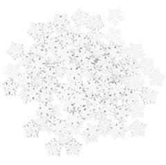 100 Botones De Copo De Nieve De Madera De Navidad- Apol